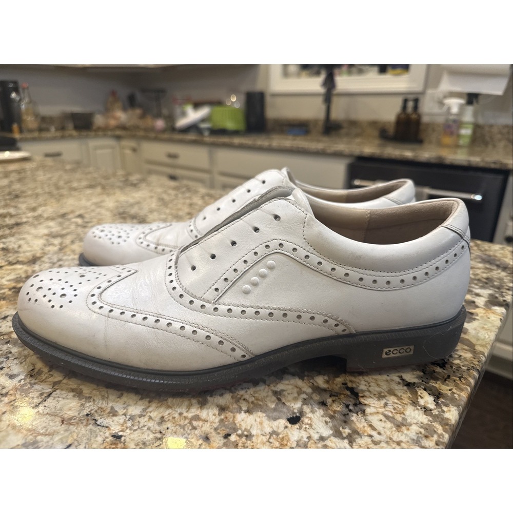 mens ecco leather golf shoes Classic Wingtip